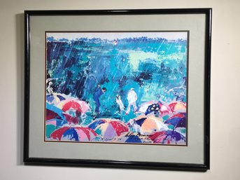 Super Nice LeROY Neiman Print  - AUGUSTA NATIONAL GOLF CLUB - Arnold Palmer - April 7th 1973 - Vintage Print !