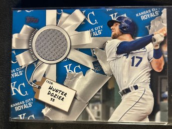 2019 Topps Walmart Holiday Mega Hunter Dozier Jersey Relic Card - K