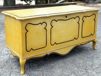 A Vintage Lane Cedar Chest Of Period Linens And Lace - French Provincial Style