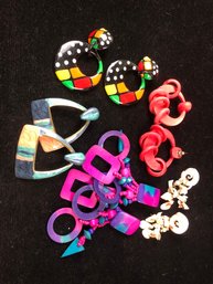Colored Costume Earrings