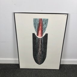 Signed And Numbered Monoprint In Frame