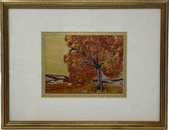 Autumn An Original Landscape Painting By Ignatius Castiglia, Signed