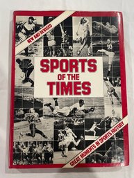 1984 New York Times Hard Cover Book,  Sports Of The Times.  Great Moments In Sports History.