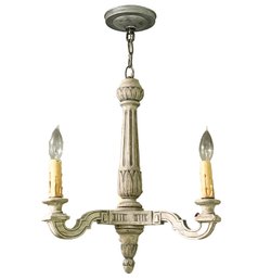 A Vintage Carved Wood Louis XVI Chandelier