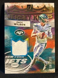 2022 Panini Donruss Jersey Kings Zach Wilson Jersey Relic Card 199/399 - K