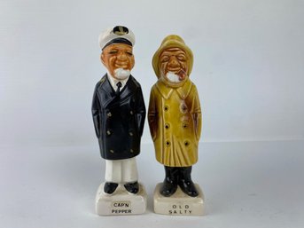 Cap'n Pepper And Old Salty Sailor Salt & Pepper Shaker Set