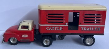 Vintage Tin Cattle Trailer