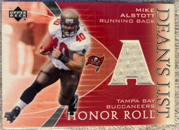 2003 Upper Deck Dean's List Honor Roll Mike Alstott Jersey Relic Card - K