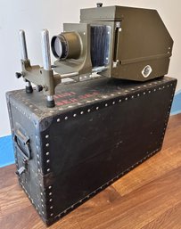 Vintage Buhl Optical Co. Large Format Slide Projector In Original Case