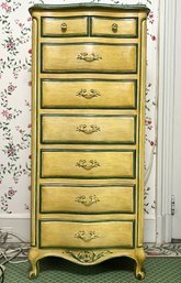 A Vintage Painted Wood Lingerie Chest In French Provincial Style By White Fine Furniture