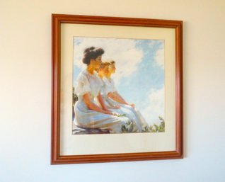 'On The Heights' Charles Curran Lithograph Print