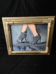 BW Signed Heals Oil On Canvas