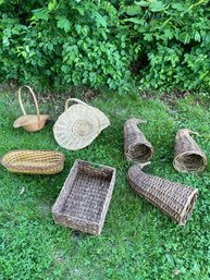 Grouping Of Cornucopias & Miscellaneous Baskets