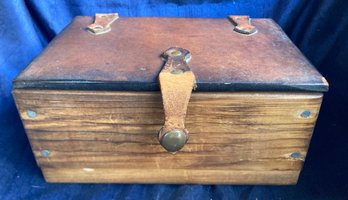 Leather Hinge Wood Box