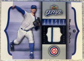 2005 Upper Deck MVP Mark Prior Jersey Relic Card - K