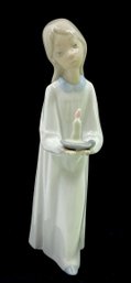 Vintage Lladro Girl W/ Candle