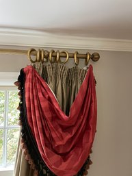 Beautiful Multi Room Drapes With Finial Bar