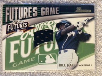 2003 Bowman Futures Game Bill Hall Jersey Relic Card - K