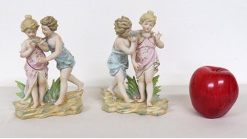 Two Arnart Creations Bisque Porcelain Figures