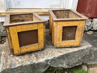 Set 2 Of 3 Sets Hand Made Wood Flower Boxes Solid Made