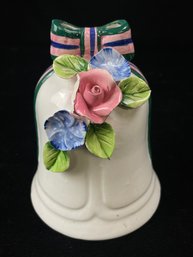 Ribbon Roses Hand Painted Bell