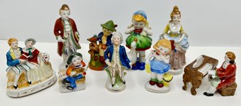 9 Vintage Porcelain Figurines Marked 'made In Occupied Japan'
