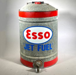 Large Restored 'Esso Jet Fuel' Galvanized Gas Can