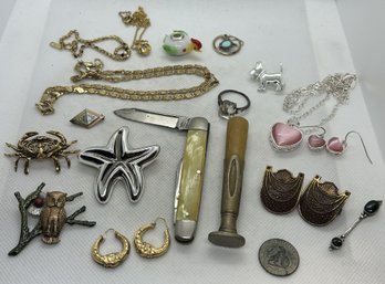 Vintage Jewelry And Smalls Collection- Includes Sterling Silver And Gold Filled