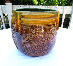 Weller Majolica Art Deco Pine Cone Planter Vase