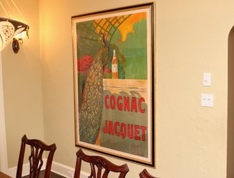 Cognac Jacquet & Co  Bouchet Large Poster  In Ebony Gold Gilt Frame