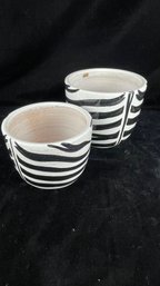 Pair Of Zebra Planters Made In Italy