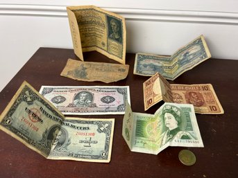Collection Of Vintage Foreign Currency - Latin America, Caribbean, Europe