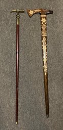 Two German Canes/walking Sticks