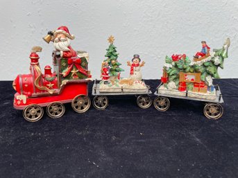 Resin Multicolor Christmas Train Decoration