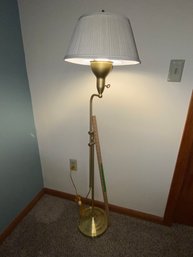 Brass Floor Lamp Adjustable Height 48' To 67'