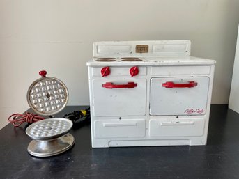 Vintage Empire No. 226 Little Lady Metal Childs Electric Oven & Waffle Maker (1950s)