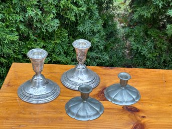 Towle Sterling & KS Company Pewter Candlesticks