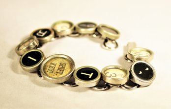 Bracelet Made  From Antique Typewriter Keys