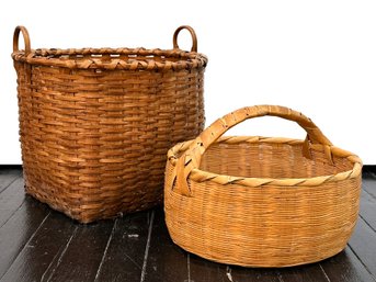 A Pairing Of Fine Quality Vintage Baskets