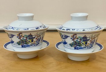 Rare KINWAY Porcelain Story Dish Set