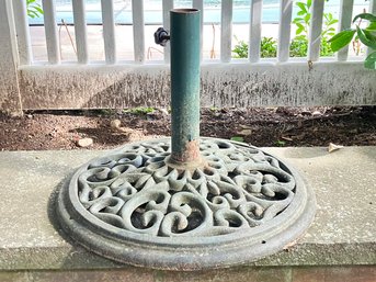 A Vintage Cast Iron Umbrella Base