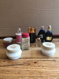 9 Vintage Perfume/blush/cologne Bottles