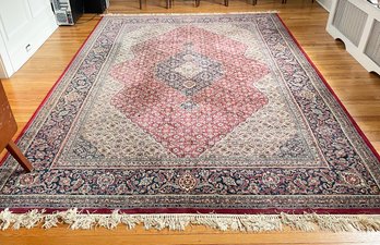 A 100 Percent Belgian Wool Pile 'Kurdamir' Area Rug In Persian Style