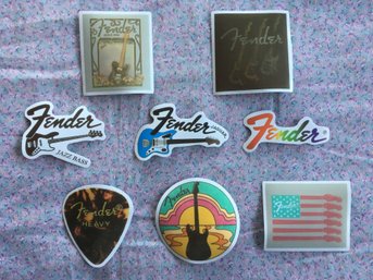 Lot Of 8 Never Used Fender Guitar Promo Stickers