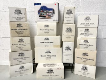 Collection Of 18 Department 56 Hand Painted Porcelain Villages