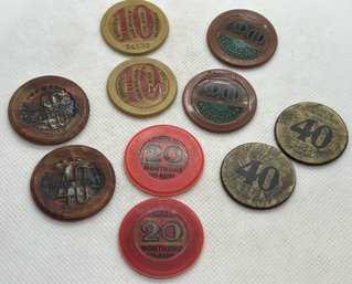 Large Grouping Of 1930s SOCIETE DE BAINS DE MER Of Monaco BAKELITE Gambling Chips