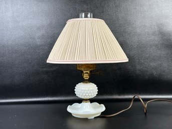 A Sweet Little Vintage Oil Lamp Conversion With A Milk Glass Body