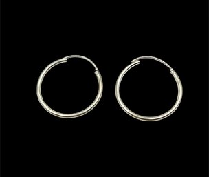 Vintage Sterling Silver Hoop Earrings