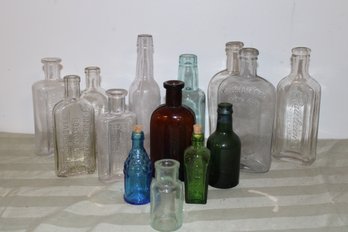 Lot Of 14 Antique Bottles