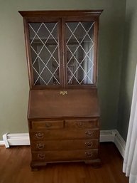 Ethan Allen Secretary Desk With China Cabinet